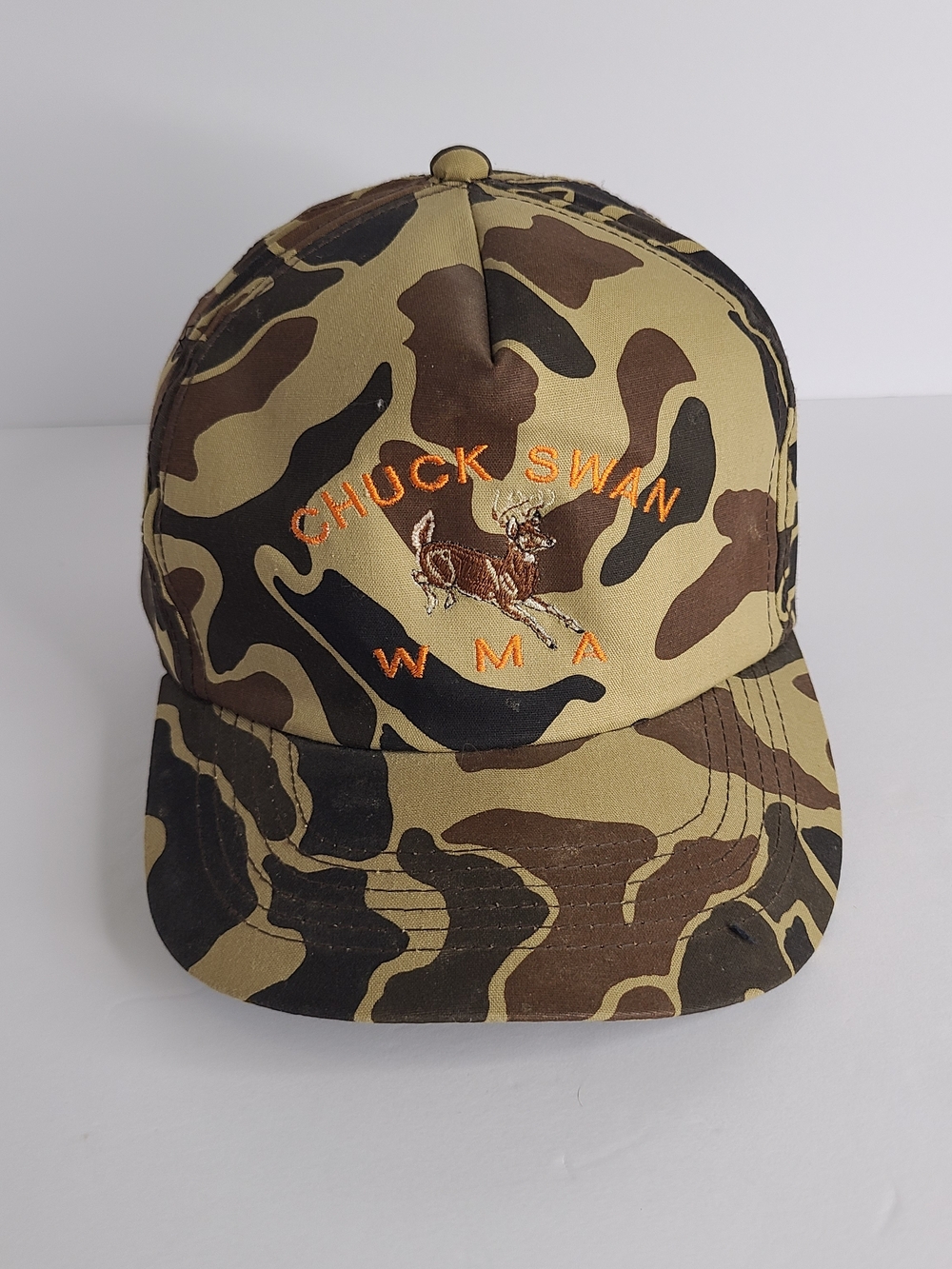 Vintage Chuck Swan WMA Deer Camo Snapback